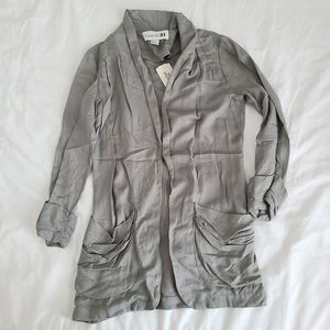 Forever 21 Grey Light Weight Blazer Size 0 2 XS